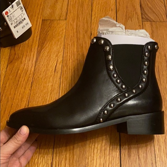 NWT Zara leather booties with studs! - Picture 2 of 8